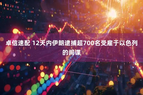 卓信速配 12天内伊朗逮捕超700名受雇于以色列的间谍